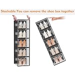 SIMPDIY Shoe Storage Box,12 pcs Shoe Box Clear Plastic Stackable, Shoe Organizer Containers with Lids for Women/Men,Fit UK 12,Black - Image 5