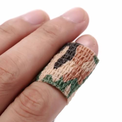 Fita Bandagem Camuflada Adesiva Elastica Proteção Dedo Pesca Academia Crossfit e Musculação (Verde)