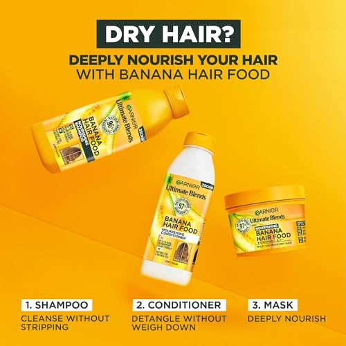 Garnier Nourishing Banana Hair Food Shampoo, Conditioner and Mask Set, For Dry Hair - Image 4