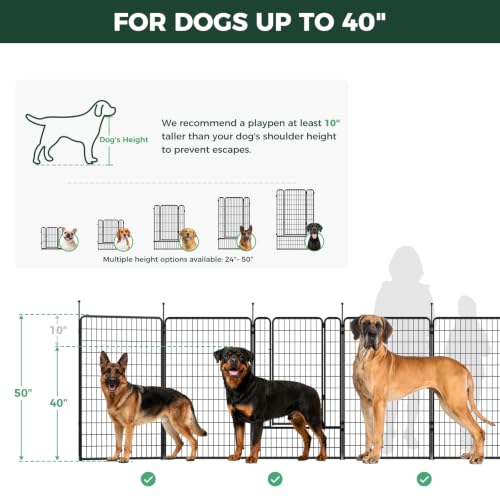 Image of FXW Rollick Dog Playpen with RV Step Grid for RV Camping, 50 inch H, 16 Panels | Easy Setup & Sturdy, Blocks RV Stair Gaps, Fits RV Steps up to 30 inchW, For Large Dogs, Patented