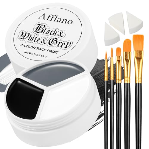 Halloween preto branco cinzento pintura facial e corporal para crianças adultos festas cosplay palhaço terrível sangue cenário vampiro zombie disfarce Halloween Set maquilhagem horror 9 peças