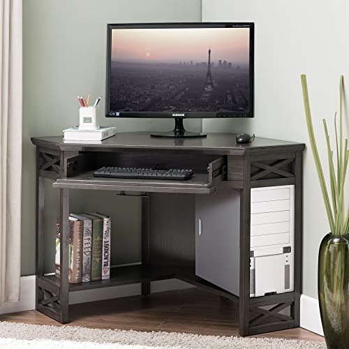 Image of Leick Home Sage Desk, 48 inch, Smoke Gray