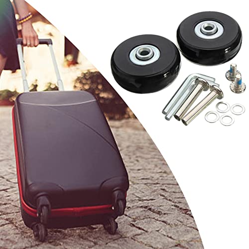 Ronyme 2 peças de substituição de mala de bagagem/preto silencioso flexível mudo kit de ferramentas