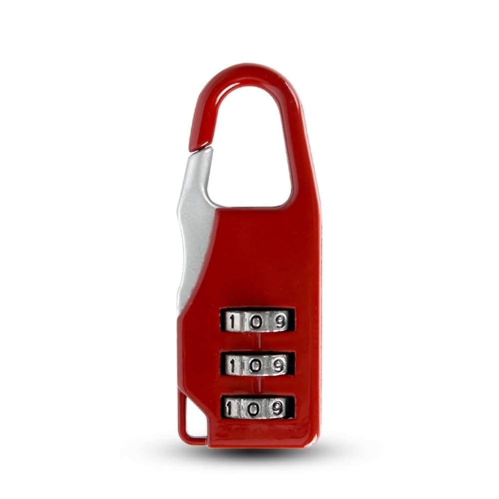 Suitcase Locks, Resettable 3-Digit Combination Padlock for Suitcases and Bags Multicolor(Rosso)