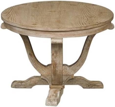Pemberly Row Oval Coffee Table, Pine Wood with Knotty New Zealand Pine Veneers, Espresso Finish, 48 x 28 x 19 in, Traditional Style with Cabriole Legs, Flat Pedestal Base for Living Room or Accent Use