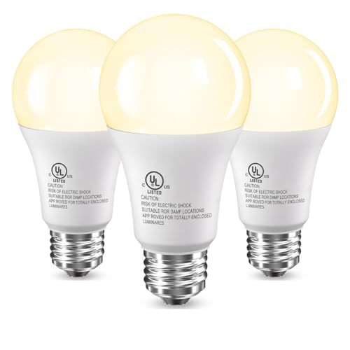 Image of 3 Pack LED Light Bulbs 100 Watt Equivalent, A19 Soft Warm White 2700K