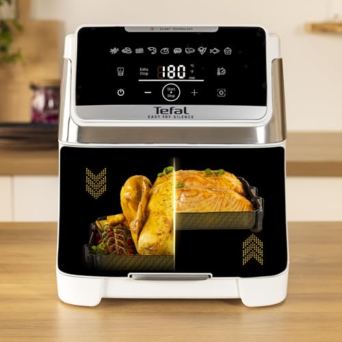 Tefal Easy Fry Silence Heißluftfritteuse, 7 L Fassungsvermögen, Silent-Technologie, 10 voreingestellte Programme, bis zu 8 Portionen… – Ansicht 5