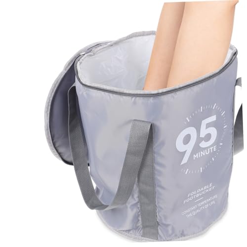 Spa plegable para pies Ipetboom 37x32x32 cm gris miniatura 4