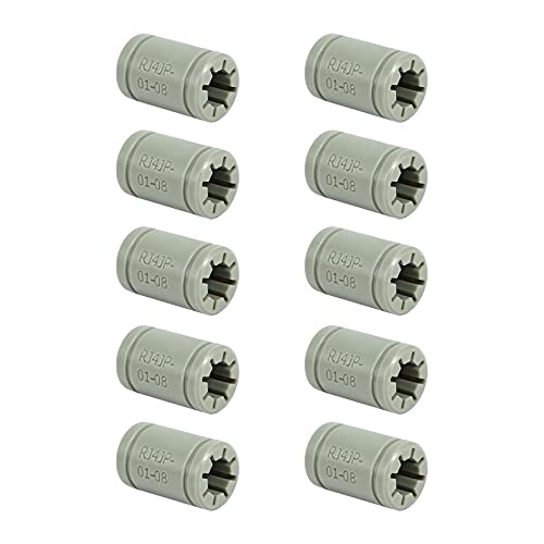 Pderlous 10Pcs Plastic 8 Mm Linear Anet Bearing Same As Rj4Jp-01-08 Ball Bearing For Anet A8 Prusa I3 3D Printer