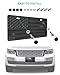 FBJTDQ American Flag Front Bumper License Plate - Black Plastic Plates with 3D Embossed Patriotic Decor for Cars with Screws