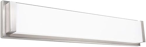 WAC Lighting WS-180127-30-BN Metro Energy Star - Lámpara LED para baño (27 pulgadas, níquel cepillado)