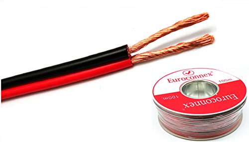 Câble d'enceinte 100m CCA 2x0.75mm pour haut-parleur et amplificateur hifi