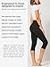 Conceited Capri Leggings for Women - Soft - High Waist Tummy Control - Essential - Regular and Plus Size - Black - Large - X-Large
