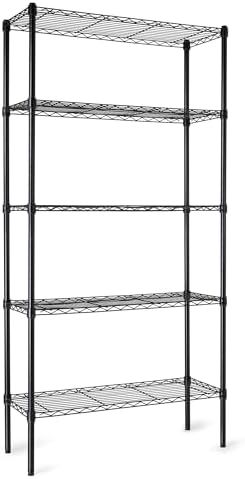 Amazon Basics 5-Shelf Adjustable Heavy Duty Steel Wire Storage Sh...