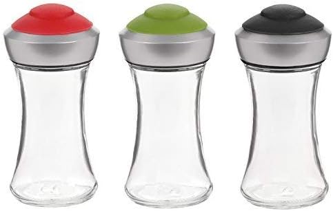 Trudeau Salt Or Pepper Shaker with Pop Lid - Set of 3 Assorted colors(colors may vary)