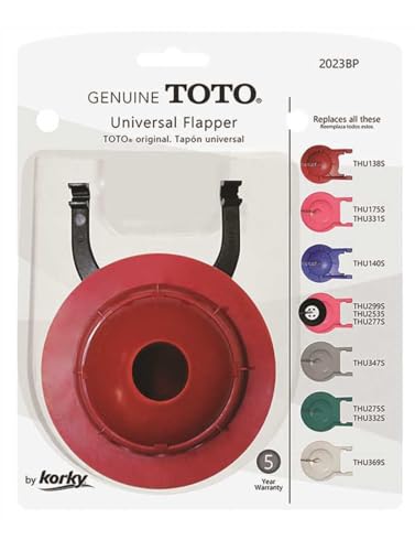 Korky 2023BP Universal Flapper for Toto Toilet Repairs, 3", Red thumbnail 4