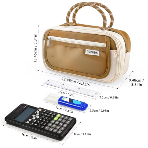 Image of TOPBIDAI Large Pencil Case Pouch School Supplies for Girls Boy Women Men