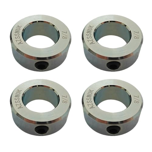 7/8" Bore Zinc Plated Shaft Collars Solid Steel Set Screws Style for Machinery and Industrial Use