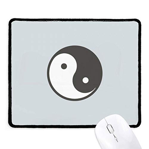 Alfombrilla de ratón Taichi negra para oficina y juego con diseño de porcelana
