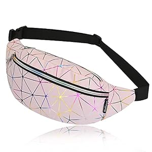 Sac Banane Dames Ville De Sécurité pour Femme PU Etanche Sac de Voyage Randonnée Sacs de Sport Vélo à Dos Waist Fanny Pack Running Outdoor Ceinture de pour Gym, Jogging, Escalade