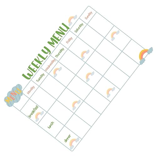 Planificateur de repas réutilisable auto-adhésif et effaçable à sec - 7