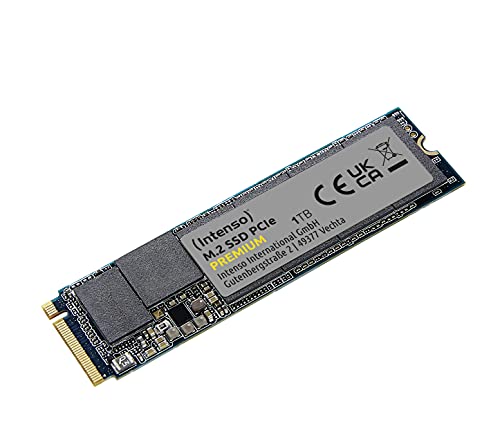 Intenso SSD M.2 de 1 TB PCIe Premium, hasta 2100 MB/s, PCI Express Gen.3 x 4 NVMe 1.3, Unidad de Estado sólido.