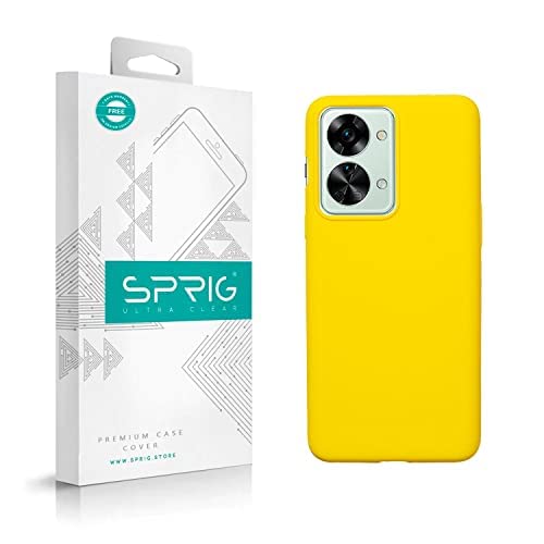 SPRIG Compatible with OnePlus Nord 2T 5G Phone Liquid Silicone Cover Premium Back Cover Drop Tested Shock Proof Mobile Case for Men, Women, Boys and Girls with Camera Protection (Shining Yellow) (B0BB86K2S8) Amazon Price History, Amazon Price Tracker
