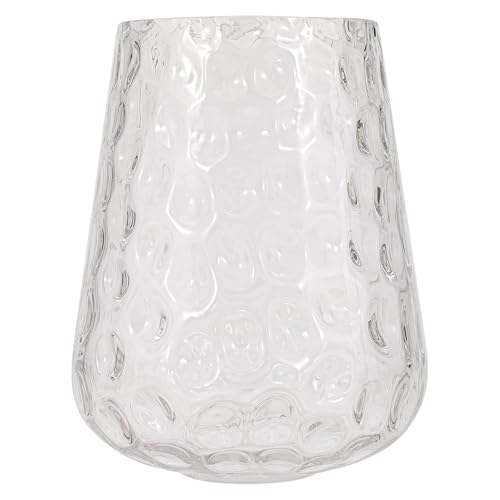 Image of Wine Glass Lamp Shade for Lighting Fixture, 6.3 inch Height, 1-5 /8 Inch Fitter, 3 Pack Clear Hammered Water Ripple Glass Replacement Globe Shade