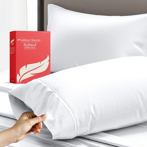 600 Series King Pillow Cases Set of 2, Sateen, White