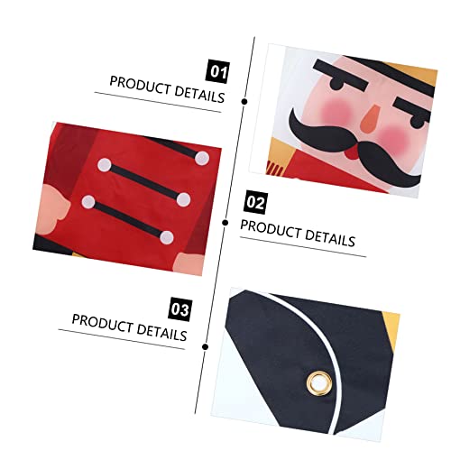 Labrimp 1 Pair Nutcracker Decorative Christmas Creative Indoor Couplet Porch Decor Banners Soldier Decoration Walnut Holiday Home Outdoor Curtain Wall Hanging Door Sign #TOP6