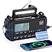 Kurbelradio DAB/UKW, Tragbare Solar Radio mit LED Taschenlampe & Leselicht, DAB+/FM Dynamo Radio IPX4, 5000mAh Wiederaufladbare Notfall Radio und SOS-Alarm Geeignet für Wandern, Camping, Outdoor