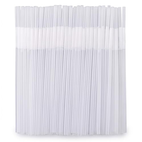 100 Pcs Individually Paper-Wrapped Clear Plastic Straws 10.2 Long 0.23 Diameter Disposable Drinking Straws Perfect for tall cups or tumblers.