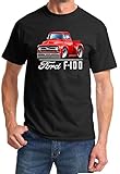 1955 Ford F100 F-100 Pickup Truck Full Color Design TshirtXL Black