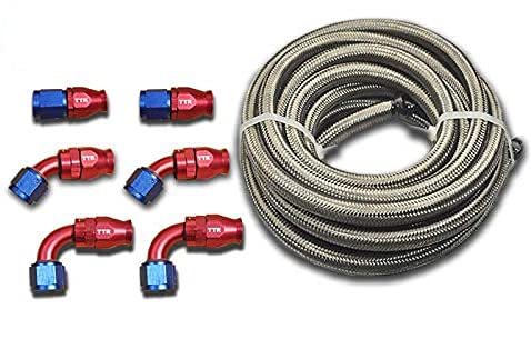 Tuyau de carburant AN6 PTFE de 3,7 m pour rénover le circuit d'une voiture de sport
