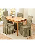 Carol Wright Gifts Textured Dining Room Chair Covers, Color Sage, Sage