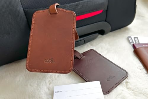 Étiquettes de bagage en cuir véritable pour identifier vos valises avec style