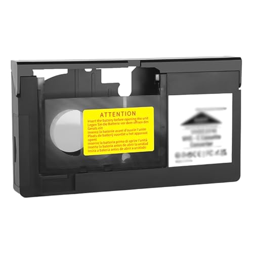 Gutol Convertitore da VHS a digitale, adattatore per cassette VHS-C, per videoregistratori standard e flussi di lavoro di digitalizzazione