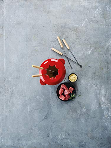 Beka Arome Fondue, Gusseisen Emailliert, 15 cm, Rot, Fonduetopf für 4 bis 6 Personen, Induktiongeeignet – Bild 4