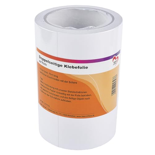 Ideen mit Herz Doppelseitige Klebefolie auf Rolle | 15 cm breit | 15 m lang