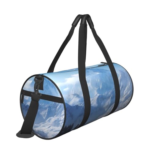 Travel Bag For Women,Snowy Mountain Print Personal Item Duffle Bags,Weekend Travel Duffel Tote Bag,Travel Sport Gym Bag For Men,Airplane Travel Essentials For Flying3