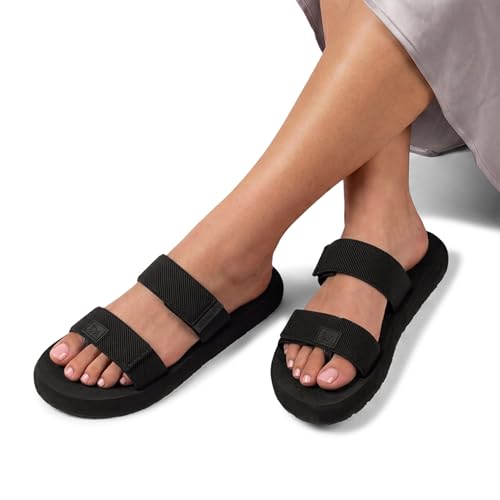 Image of Neeman's Commute Sandals for Men & Women | Adjustable Dual Strap Sandals | Cushioned Footbed | Ergonomic Comfort Sandals | Lightweight Everyday Casual Footwear