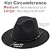 DRESHOW Women Classic Felt Fedora Wide Brim Floppy with Belt Buckle Panama Hat (Fits 56-58cm Head)