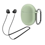 for Pixel Buds Pro 2 Case (2024), Anti-Lost Strap, Silicone Cover with Keychain, Sports Lanyard for Women Men Girl boy Compatible with Google Pixel Buds Pro 2(Lemongrass Case+Black Strap)