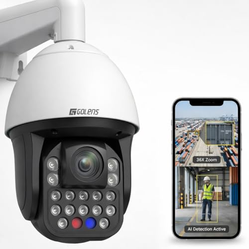 Image of V61S 5MP PTZ CCTV Security Camera Outdoor with 36X Optical Zoom | 360 Auto Tracking, Two way Audio, AI Human Vehicle Detection, 280m IR Night Vision, H.265 /H.264, POE Support, Waterproof, IP66
