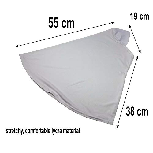 Yaqeen Kinder Mädchen Kopftuch Hijab, Sport Hijab, Amira Kopfbedeckung 6-12 Jahren, Einheitsgröße, weiss