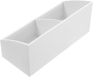 White Tea Bag Holder Organizer with Compartments for Countertop