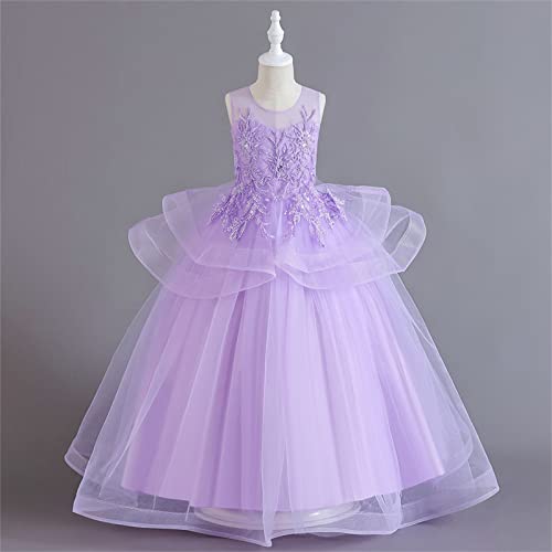 Infantil Infantil Bebê Meninas Primavera Verão Estampado Cosplay Babado Sem Manga Show Renda Tule Fe