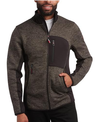 Image of CANADA WEATHER GEAR Men's Sweater Fleece Jacket - Warm Zip Up Techno Fleece Sweater - Casual Outdoor Jackets for Men (M-XXL)