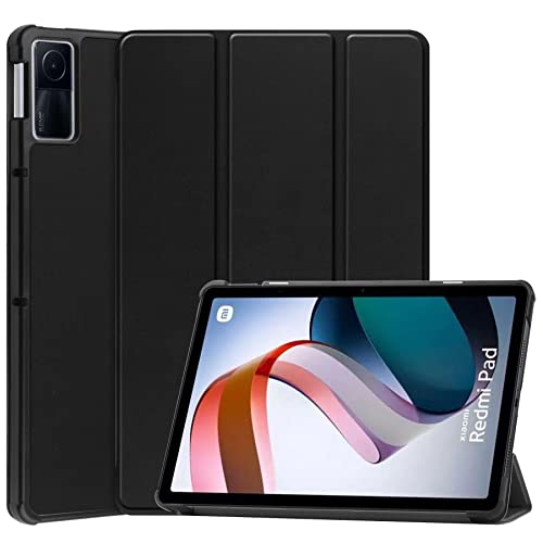 Vakarey für Xiaomi Redmi Pad Hülle,mit Auto Wake/Sleep Funktion Schutzhülle für Redmi Pad 2022 10,61,Schwarz Cover