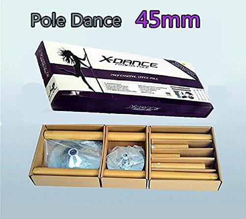 Iron Bar X-Dance™ 9 FT Professional Stripper Pole Dance Pole Spinning Static Gold Dance Pole, Portable Fitness Exercise Exotic Strip and Spin Dance Pole Kit for Exercise Club Party and Home + Bag